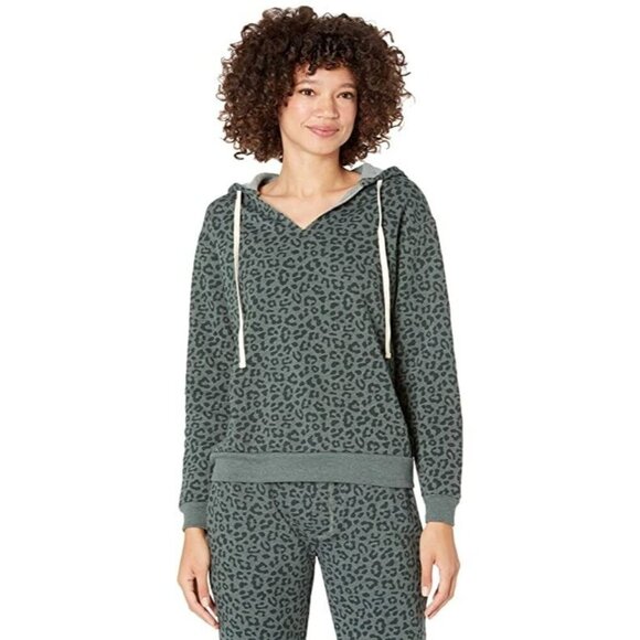 ALTERNATIVE Animal Print Hooded Sweatshirt Leopard Size XS - Picture 2 of 13